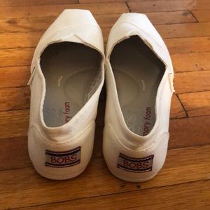 White Bobs slip ons